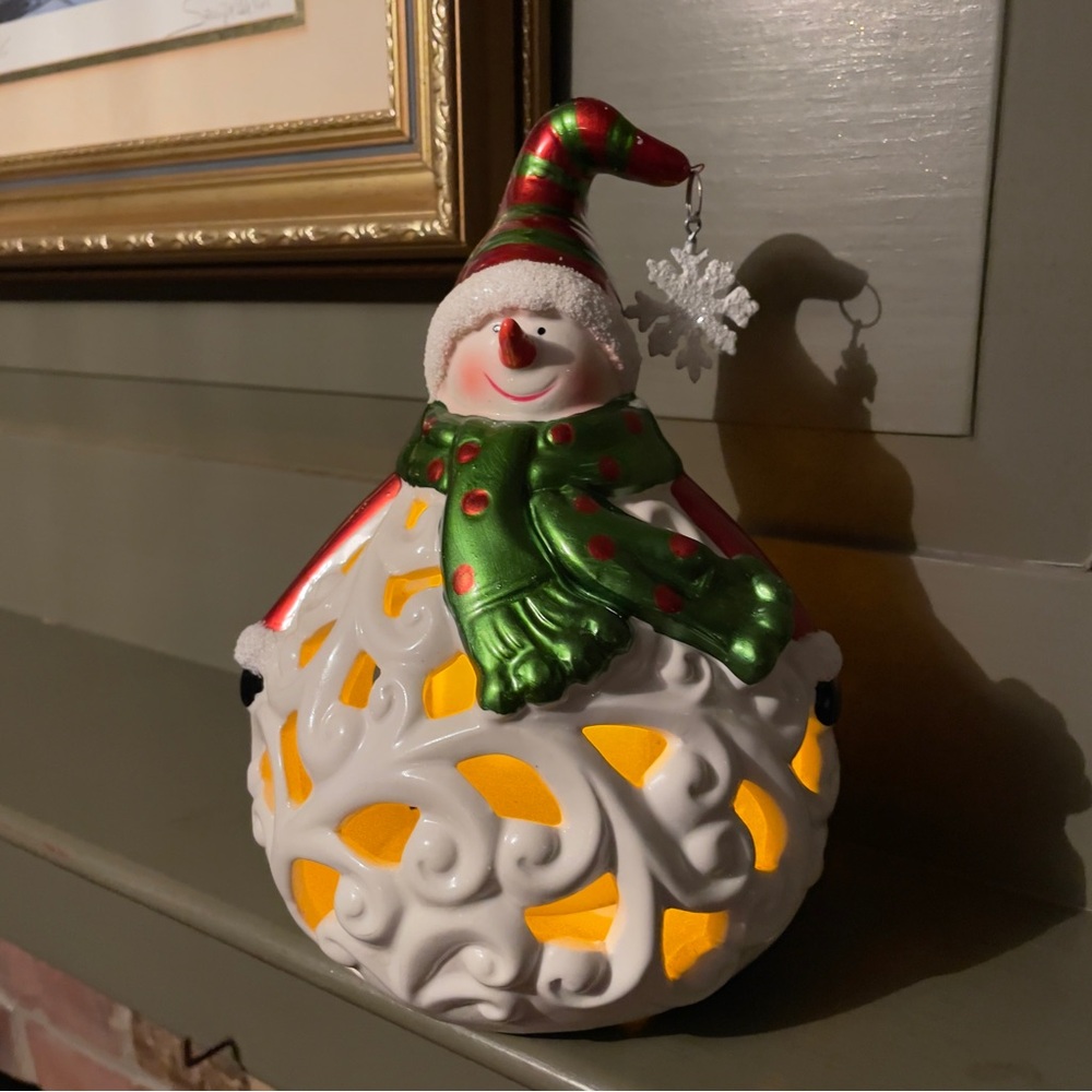 Home Reflections Luminary Snowman - Glows with Holiday Magic! with gift box✨🎄